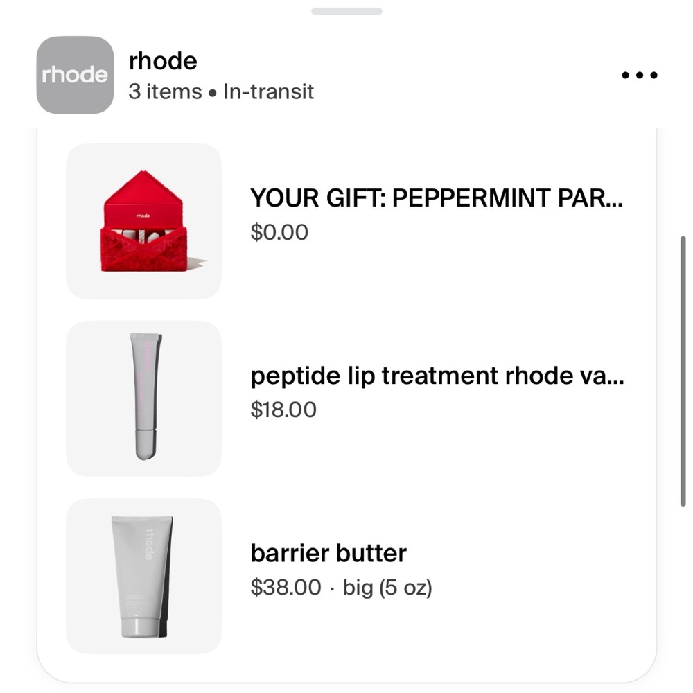 Rhode skin peppermint parcel PR holiday PR kit - limited edition